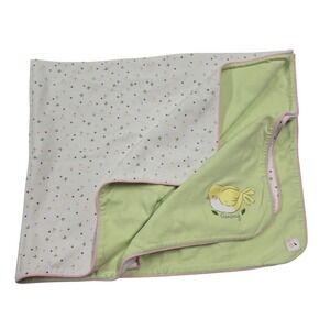 Baby Girl Vintage Gymboree Sweet Canary Blanket Green Pink Bird Flower 2001 VTG